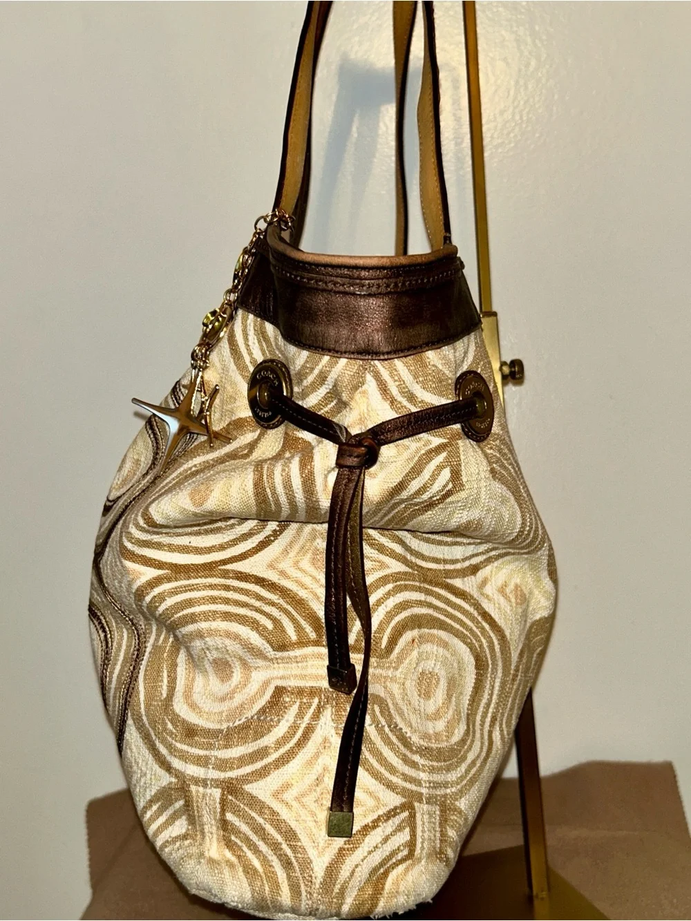 Coach Audrey Op Art Swirl Leigh Slim Tote . Vintage Y2K